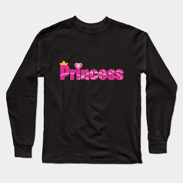 my bling princess design Long Sleeve T-Shirt by colouredwolfe11